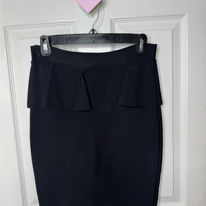 BCBGMaxAzria Black Midi Skirt